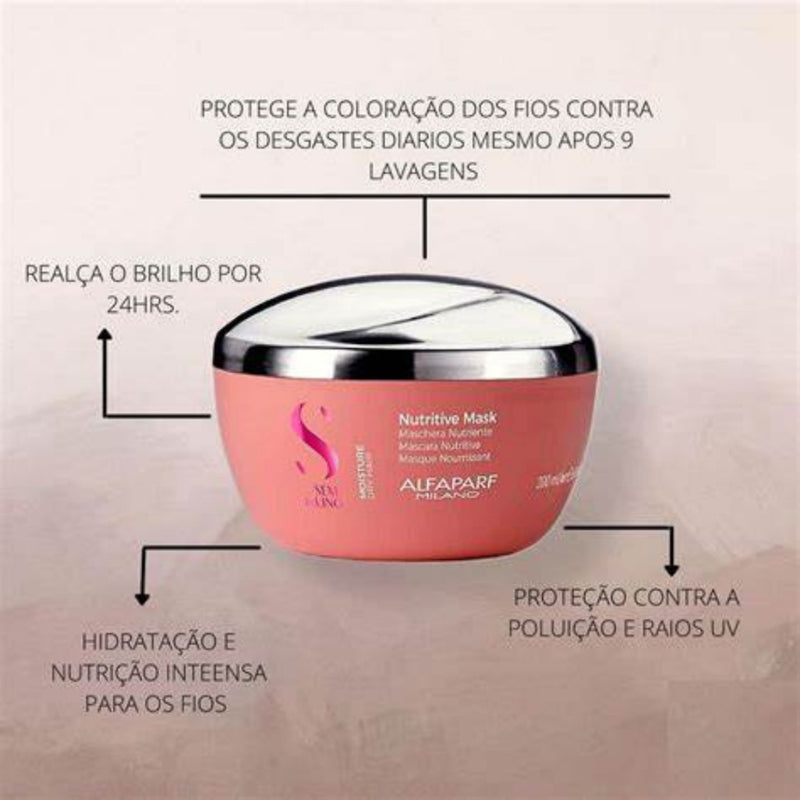 Máscara Moisture Nutritive Alfaparf 200gr Semi Di Lino