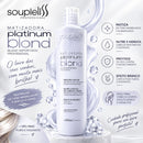 Máscara Matizadora Platinum Blond Efeito Platinado SoupleLiss 500ml