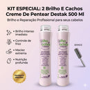 Kit 2 Brilho E Cachos Creme De Pentear Destak 500ml