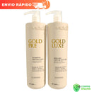 Kit Gold Luxe Liss Soupleliss Professional - Shampoo Gold Pré e Máscara Gold Luxe Progressiva